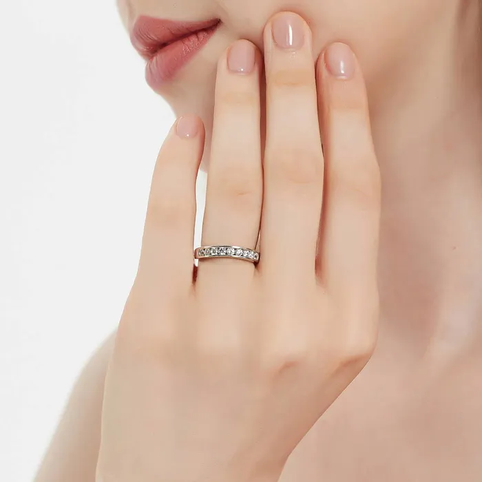 BERRICLE Solitaire 27ct CZ Ring Set in Sterling Silver Rings