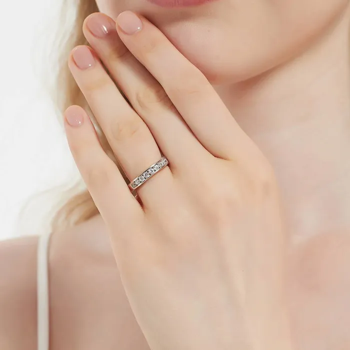 BERRICLE Solitaire 27ct CZ Ring Set in Sterling Silver Rings