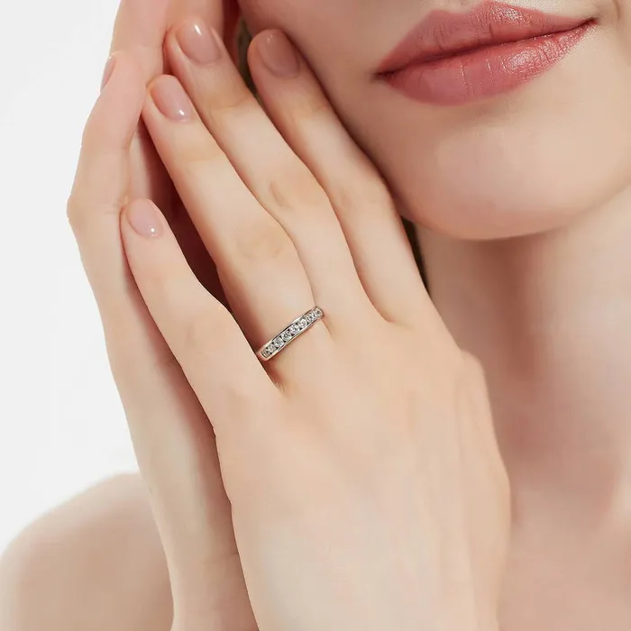 BERRICLE Solitaire 27ct CZ Ring Set in Sterling Silver Rings