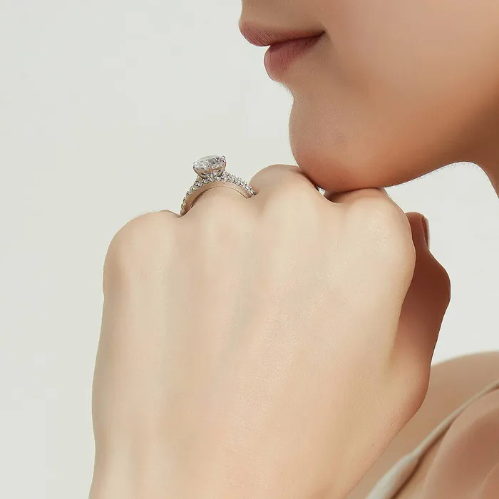 BERRICLE Solitaire 27ct CZ Ring Set in Sterling Silver Rings