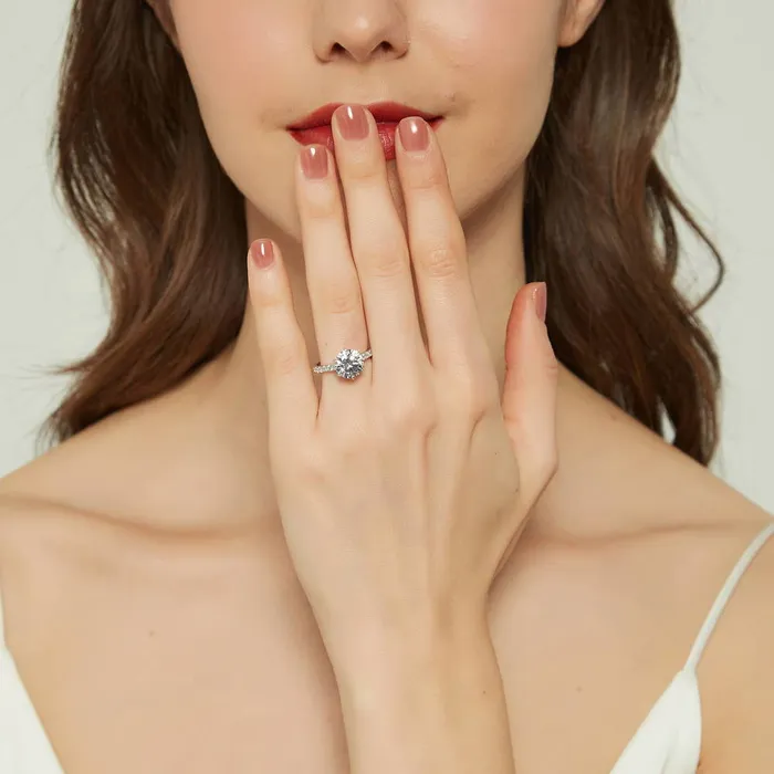 BERRICLE Solitaire 27ct CZ Ring Set in Sterling Silver Rings