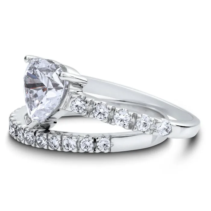 BERRICLE Solitaire Heart 17ct Heart CZ Ring Set in Sterling Silver Rings