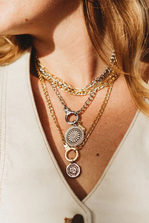 Between Here Gone Necklace with Cuff Keeper Air and Anchor Necklaces