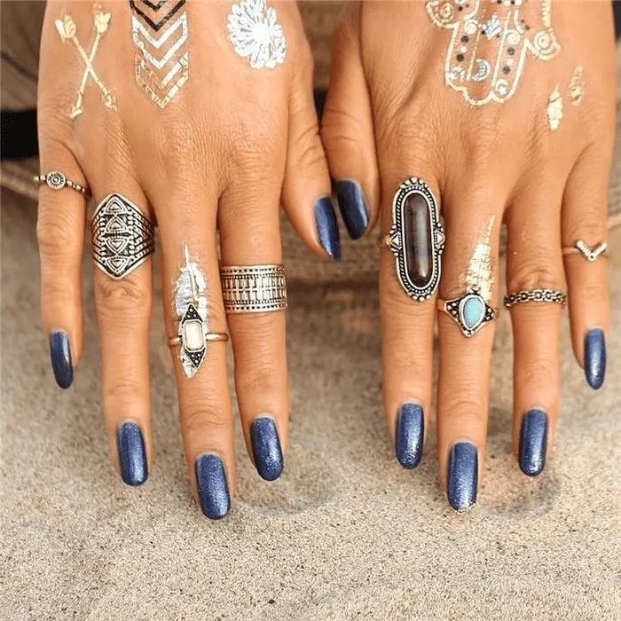 Bohemian Flower Ring Set 8pcs WickedAF Rings