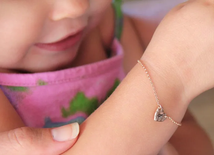Bracelets Capucinne Infant Baby Bracelet Rose Gold Filled Heart Bracelet