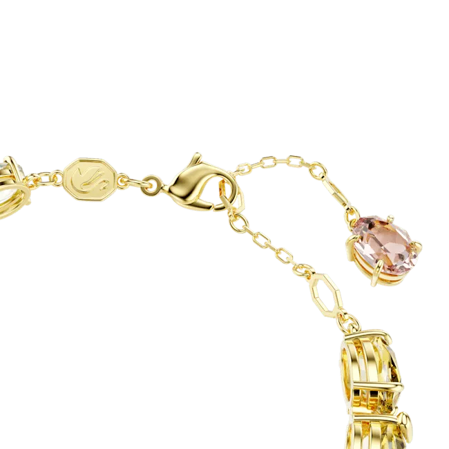 Bracelets Swarovski Swarovski Gema Tennis Bracelet Mixed Cuts Multicolored GoldTone Plated