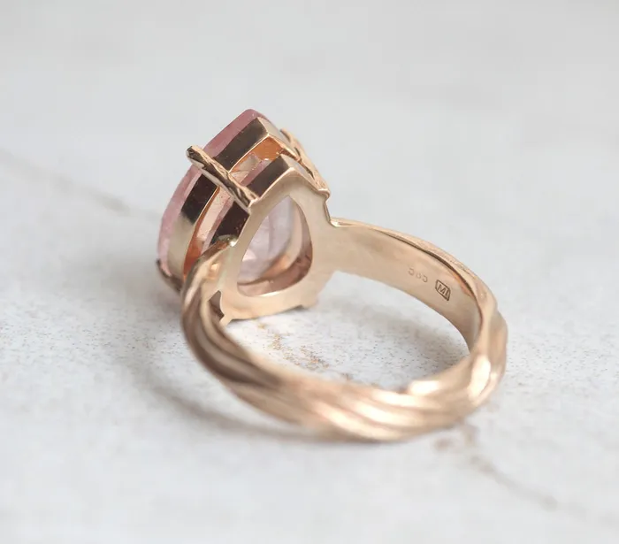 Candy Pear Morganite Ring Ready to Ship Capucinne Rings