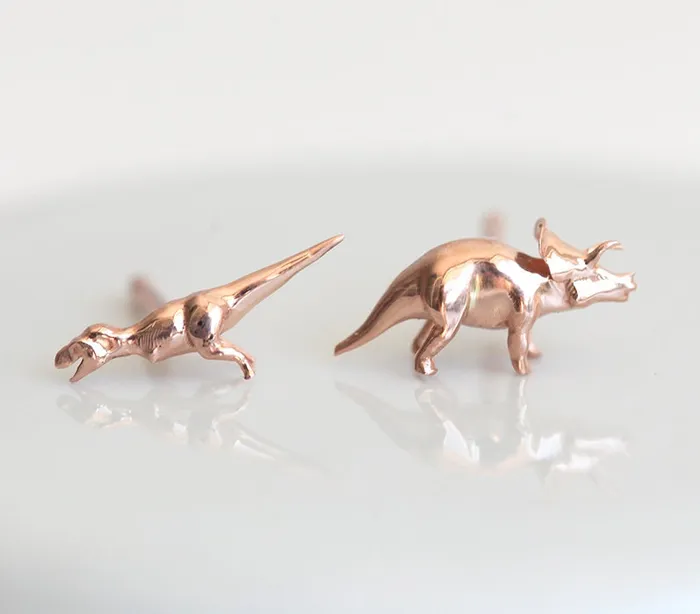 Capucinne Earrings Dinosaur Earrings Realistic Tyrannosaurus Studs