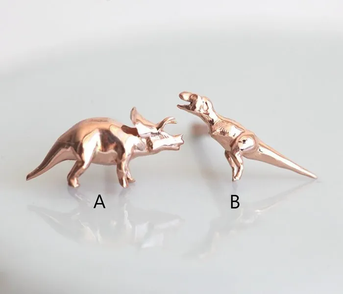 Capucinne Earrings Dinosaur Earrings Realistic Tyrannosaurus Studs