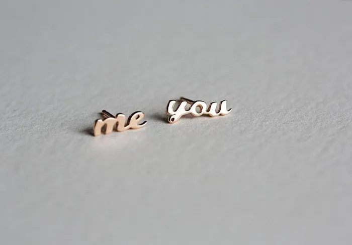 Capucinne Earrings Name Earrings Delicate Word Earring