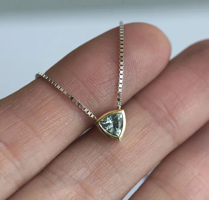 Capucinne Necklaces Simple Gold Birthstone Necklace