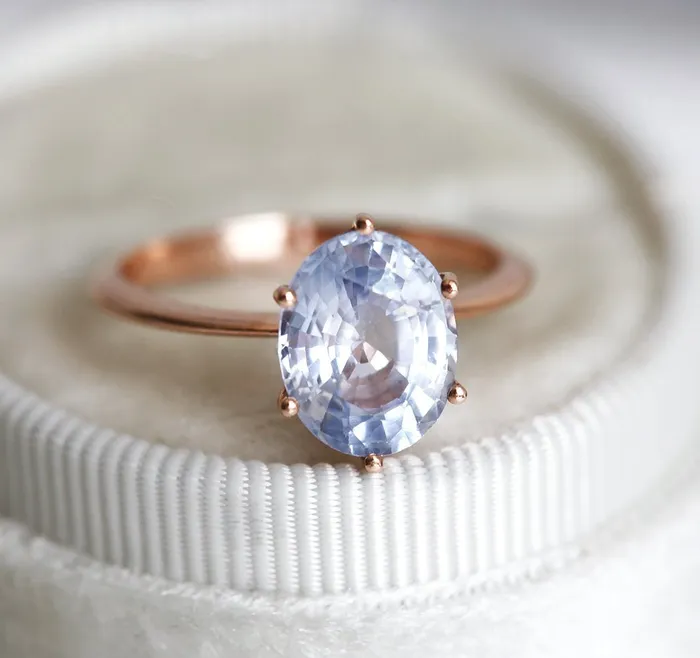 Capucinne Rings Jackie Lavender Sapphire Solitaire Ring