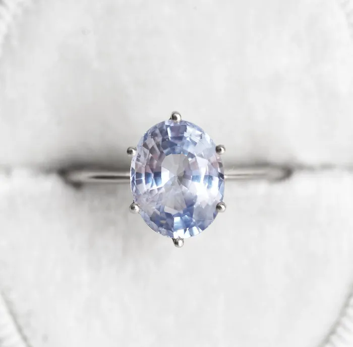 Capucinne Rings Jackie Lavender Sapphire Solitaire Ring