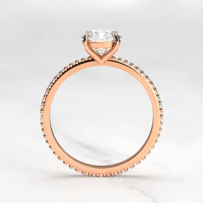 Capucinne Rings Round Full Pave Moissanite Ring
