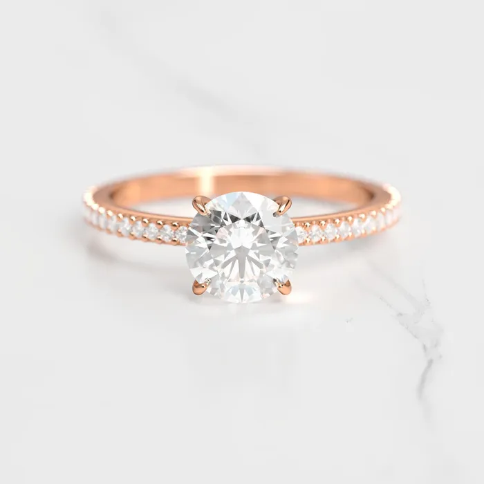 Capucinne Rings Round Full Pave Moissanite Ring