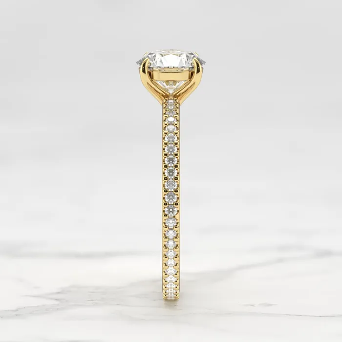 Capucinne Rings Round Full Pave Moissanite Ring