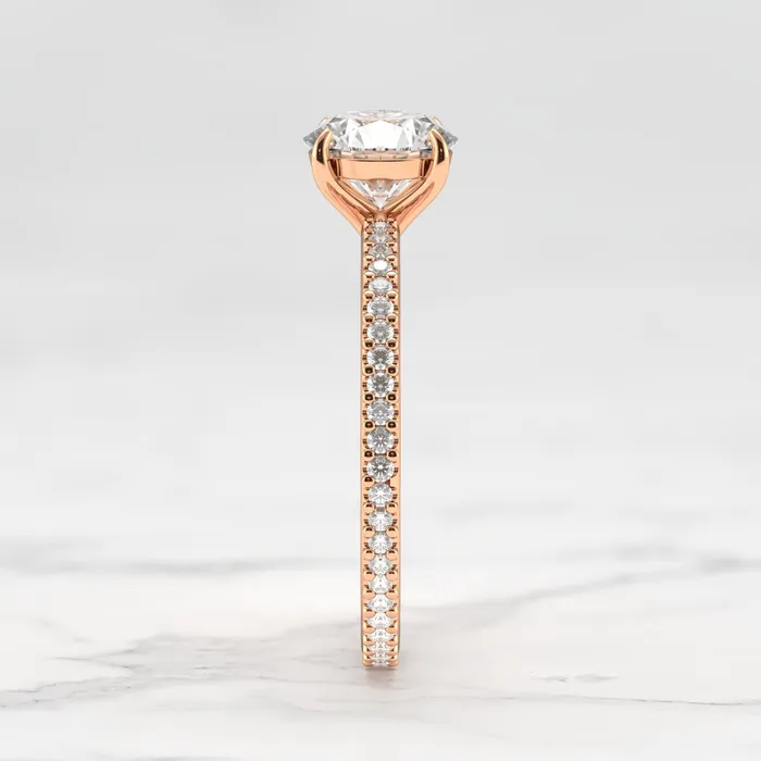 Capucinne Rings Round Full Pave Moissanite Ring