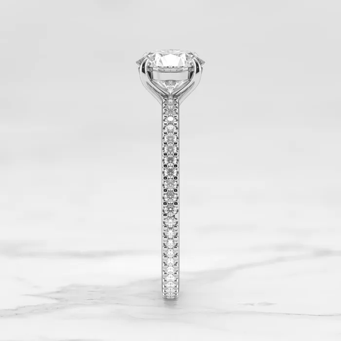 Capucinne Rings Round Full Pave Moissanite Ring