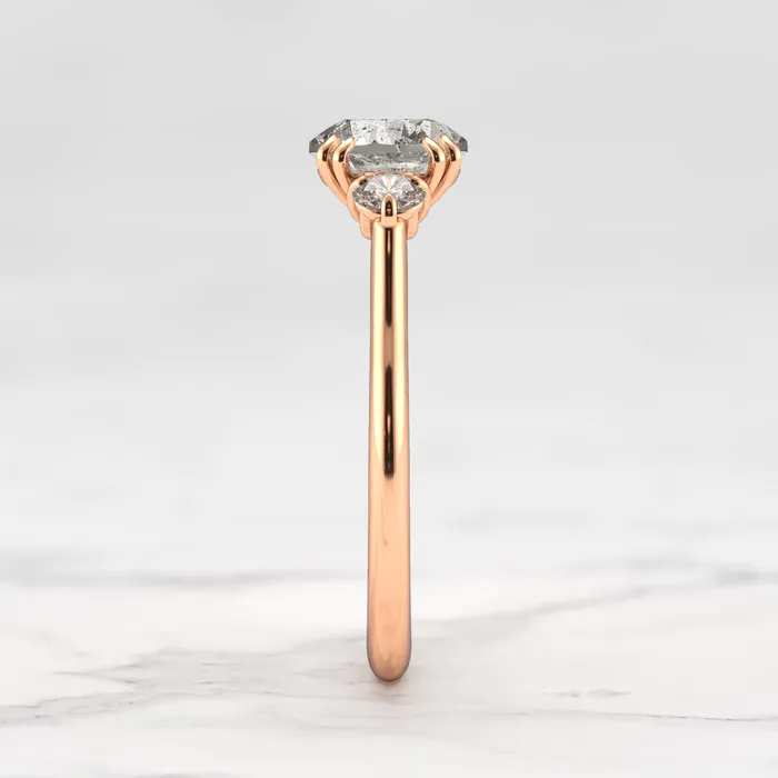 Capucinne Rings Round Salt Pepper Diamond Ring With Accent Stones