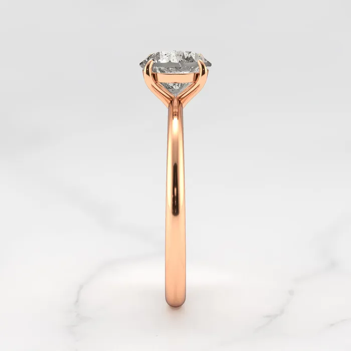 Capucinne Rings Round Solitaire Salt and Pepper Diamond Ring