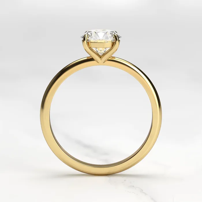 Capucinne Round Solitaire Diamond Ring Rings