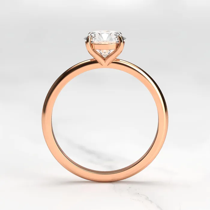 Capucinne Round Solitaire Diamond Ring Rings