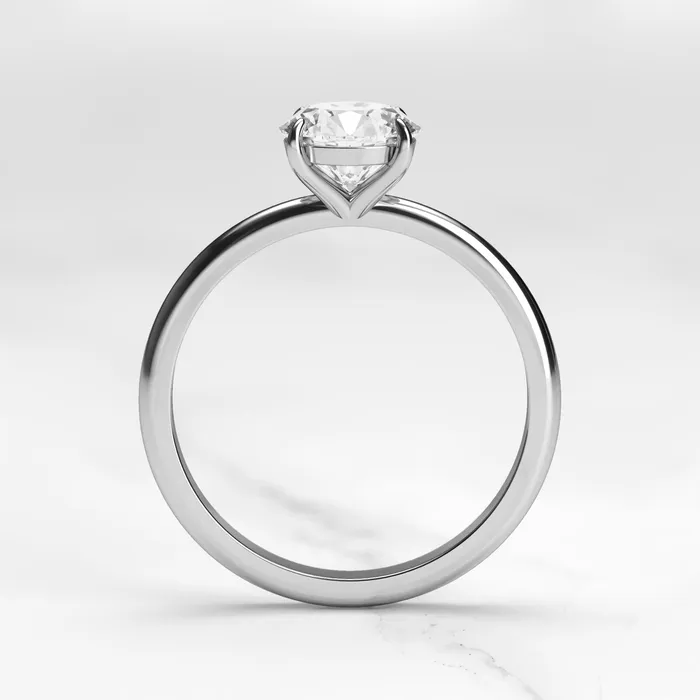 Capucinne Round Solitaire Diamond Ring Rings
