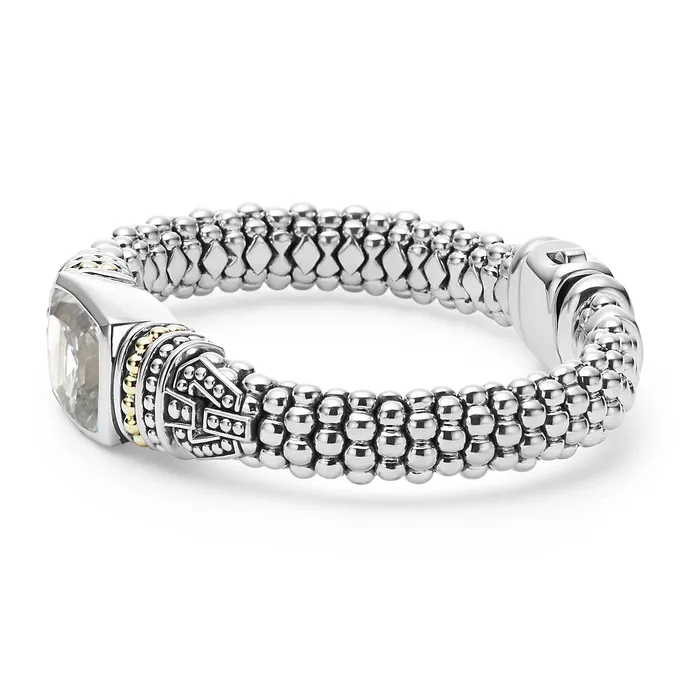 Caviar Color White Topaz Caviar Bracelet 9mm Lagos Bracelets