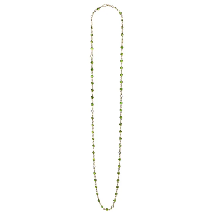 Caviar Gold 18K Gold Green Tourmaline and Diamond Necklace LAGOS Necklaces