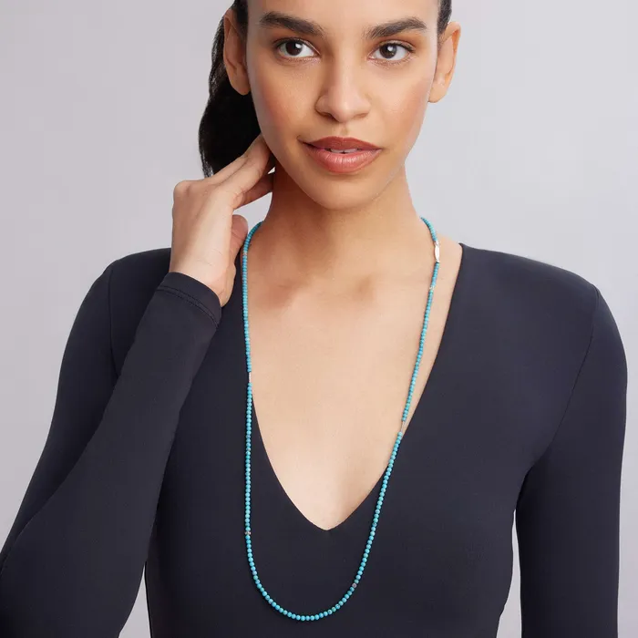 Caviar Icon Turquoise Necklace Lagos Necklaces