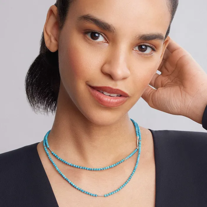 Caviar Icon Turquoise Necklace Lagos Necklaces