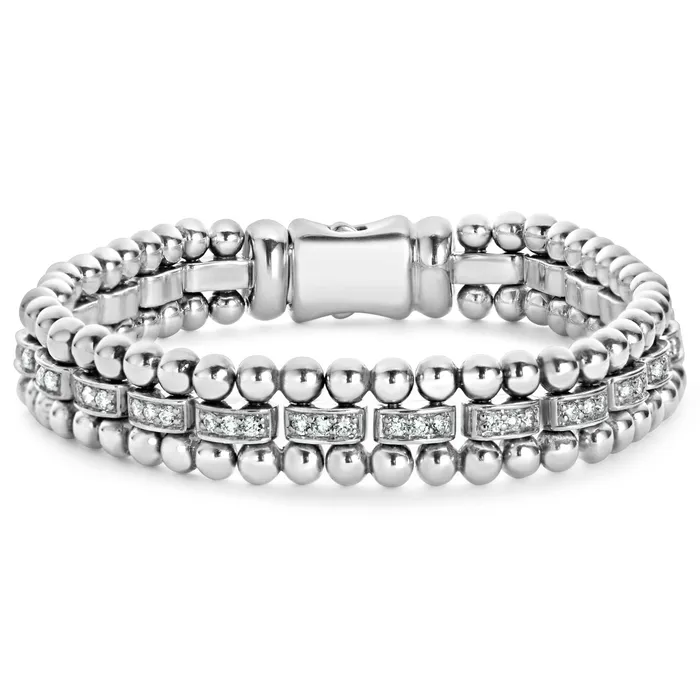 Caviar Spark Diamond Link Bracelet 9mm LAGOS Bracelets