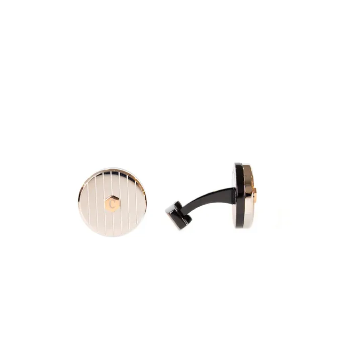 Centurio CenturioStainless SteelCufflinkIp Yellow Gold Inlay Bracelets