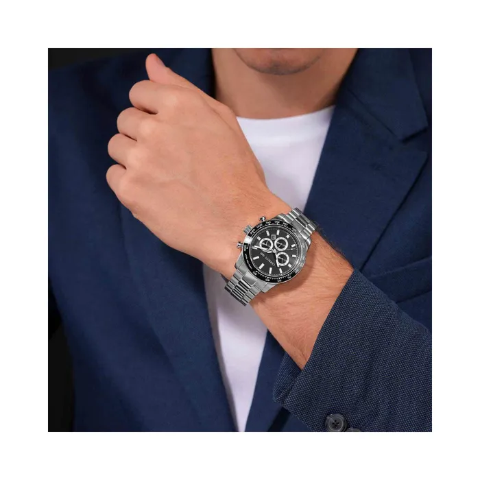 Cerruti Bracelets Cerruti 1881 Turchino Gents Chronograph Black Dial Stainless Steel Silver Watch