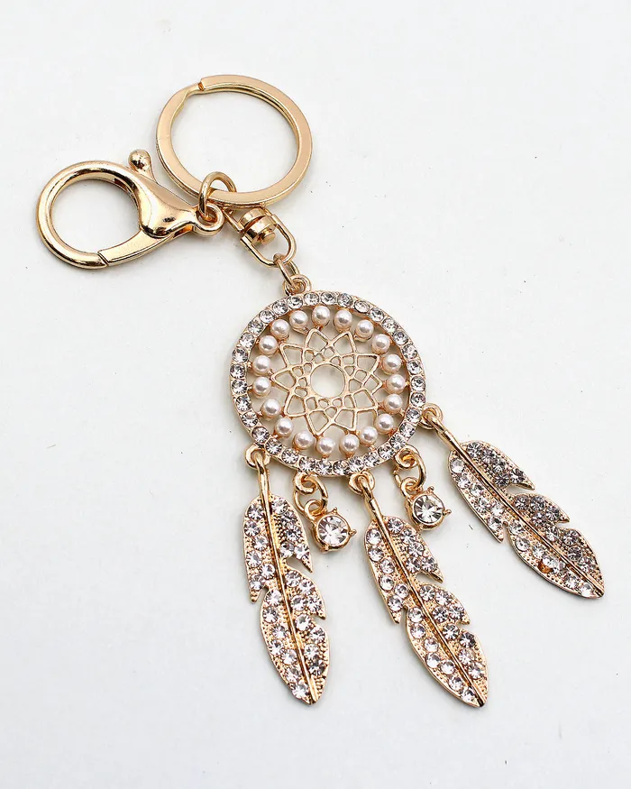 Charm Necklaces Crystal Dream Catcher Charm Key Holder 04132023