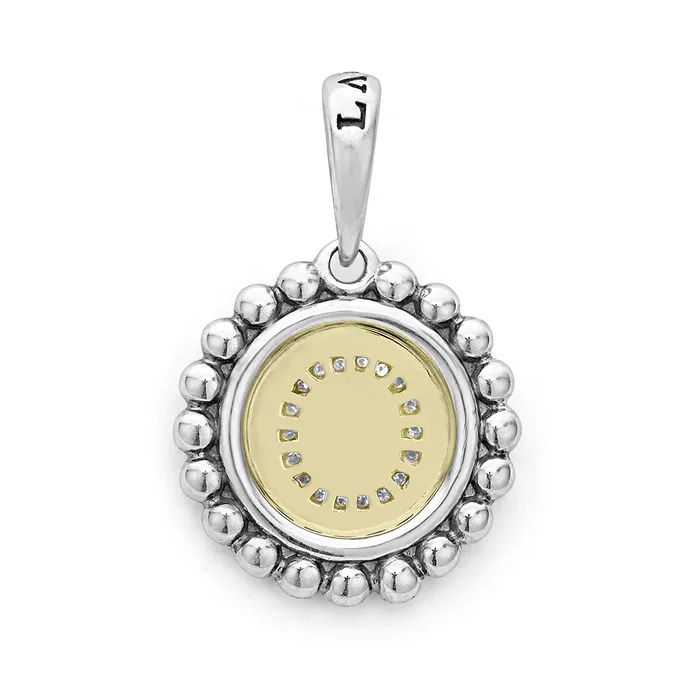 Charm Necklaces lagosdev Signature Caviar Diamond O Initial Charm