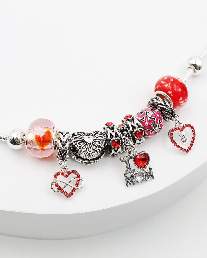 CHECK20241 Bracelets MOM Themed Charm Bracelet