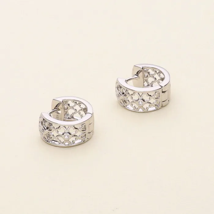 Clover CZ Small Huggie Earrings in Sterling Silver 055 BERRICLE Earrings