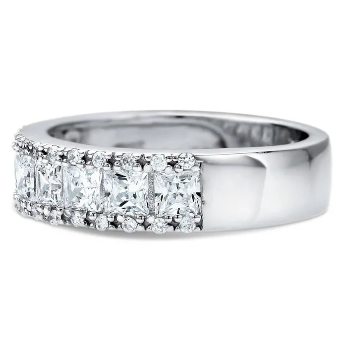 CZ Half Eternity Ring in Sterling Silver BERRICLE Rings