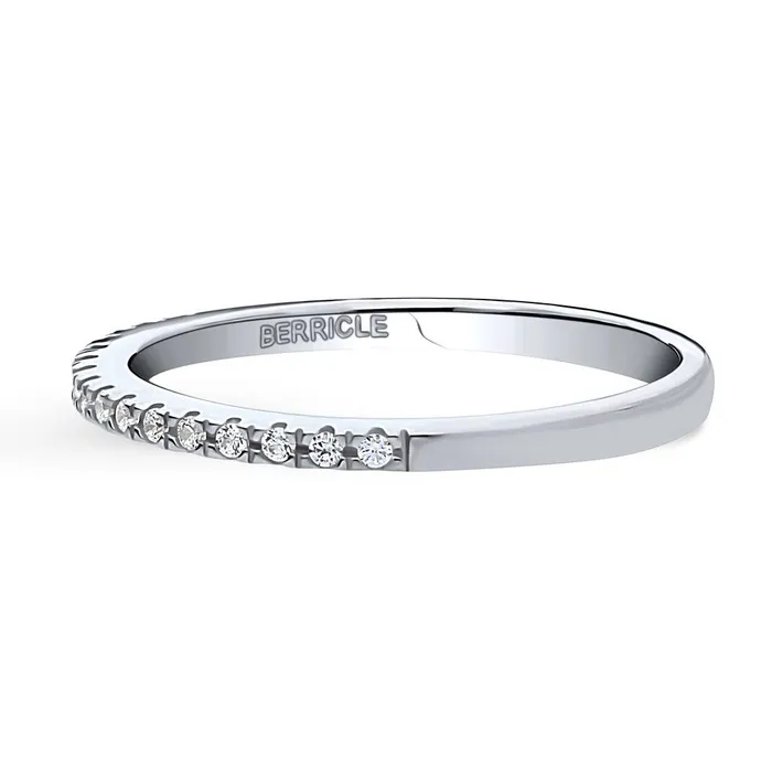 CZ Half Eternity Ring in Sterling Silver BERRICLE Rings
