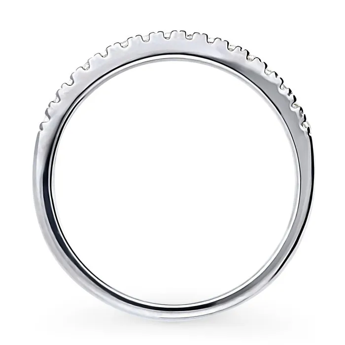 CZ Half Eternity Ring in Sterling Silver BERRICLE Rings