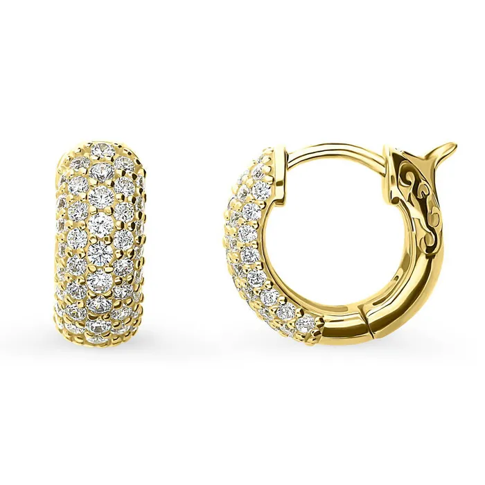Dome CZ Huggie Earrings in Sterling Silver 2 Pairs BERRICLE Earrings