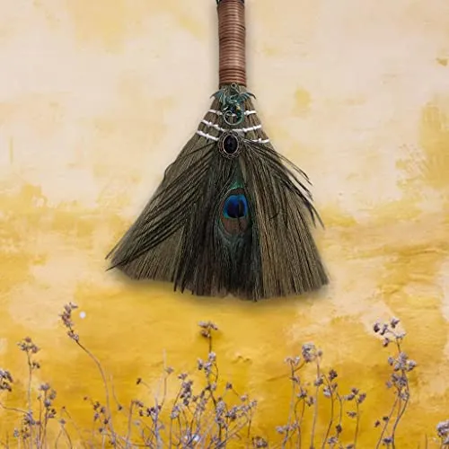 Dropshipped via Social Commerce Network Necklaces TOG Hanging Witch Altar Broom Feather Tree for Wall Halloween BroomsHome Garden Home Decor Decals Stickers Vinyl Art