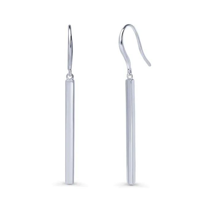 Earrings BERRICLE Bar Fish Hook Earrings in Sterling Silver