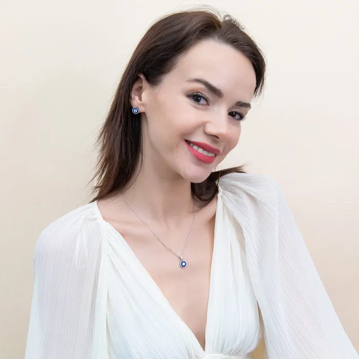 Earrings BERRICLE Halo Art Deco CZ Stud Earrings in Sterling Silver