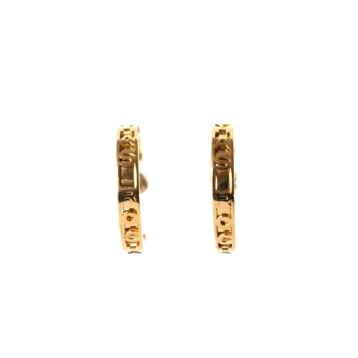 Earrings Rochas Rochas Ladies Fashion Accessories Earrings Full Gold Plated With Circle Design And Logo