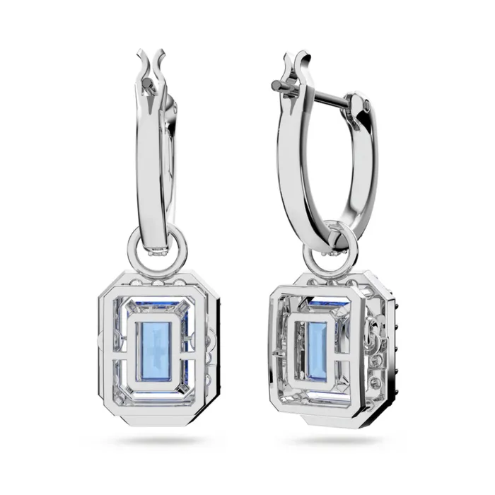 Earrings Swarovski Swarovski Millenia Earrings Octagon cut Swarovski Zirconia Blue Rhodium plated