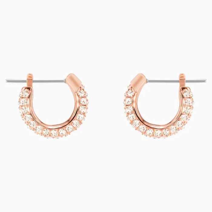 Earrings Swarovski Swarovski Stone Pierced Earrings Pink RoseGold Tone Plated