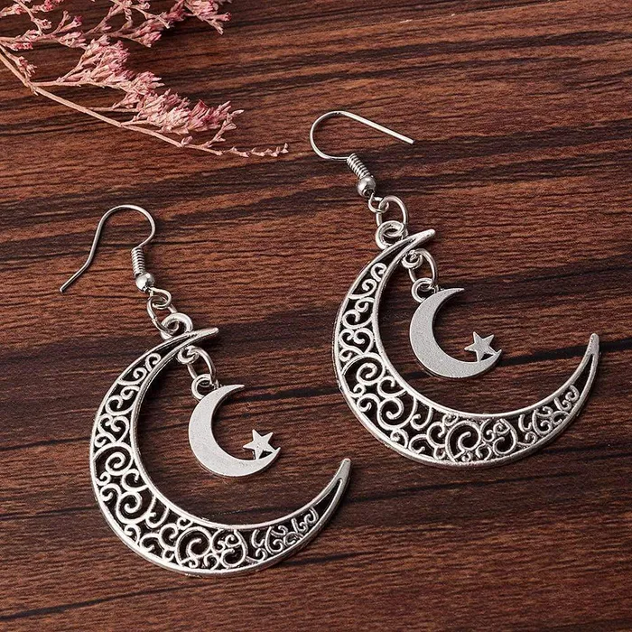 Earrings WickedAF Silver Crescent Moon Earrings