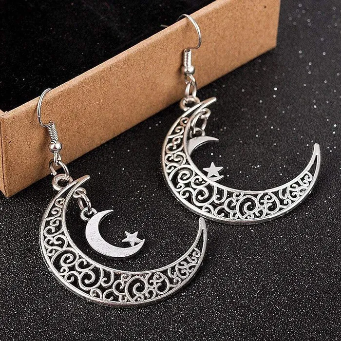 Earrings WickedAF Silver Crescent Moon Earrings